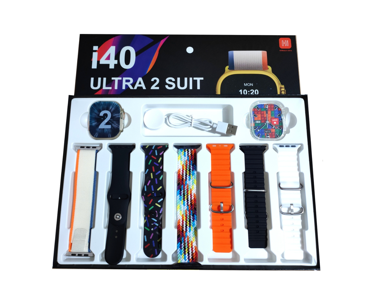 PACK ESPECIAL - RELOJ SMART + 7 CORREAS DE REGALO + CARGADOR INALÁMBRICO