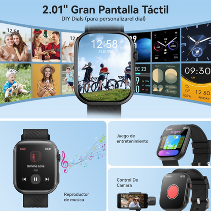 PACK ESPECIAL - RELOJ SMART + 7 CORREAS DE REGALO + CARGADOR INALÁMBRICO